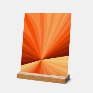 Modern Abstract Orange Red Vanilla Graphic Fractal Acrylic Sign