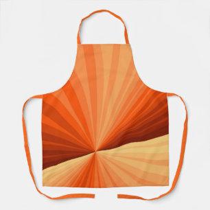 Modern Abstract Orange Red Vanilla Graphic Fractal Apron