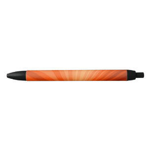 Modern Abstract Orange Red Vanilla Graphic Fractal Black Ink Pen