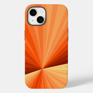 Modern Abstract Orange Red Vanilla Graphic Fractal Case-Mate iPhone 14 Case