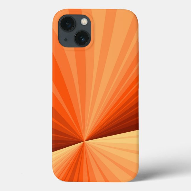 Modern Abstract Orange Red Vanilla Graphic Fractal Case-Mate iPhone Case (Back)