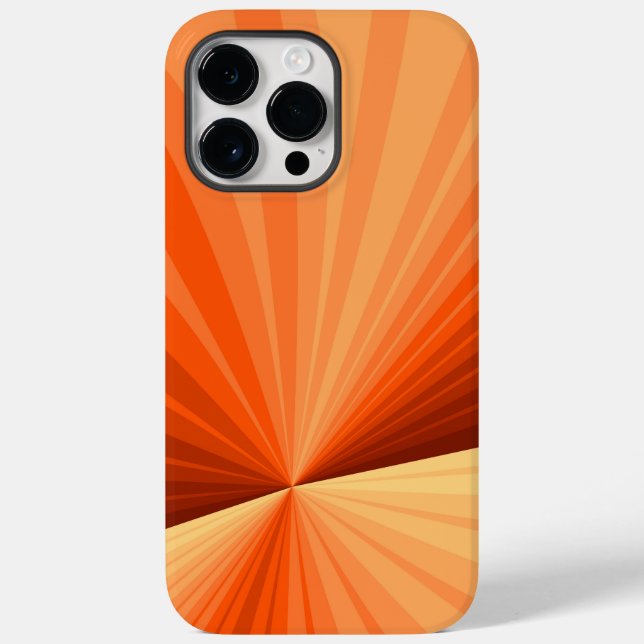 Modern Abstract Orange Red Vanilla Graphic Fractal Case-Mate iPhone Case (Back)