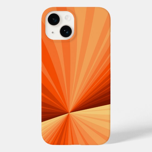 Modern Abstract Orange Red Vanilla Graphic Fractal Case-Mate iPhone Case (Back)