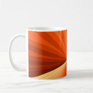 Modern Abstract Orange Red Vanilla Graphic Fractal Coffee Mug