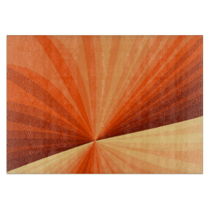 Modern Abstract Orange Red Vanilla Graphic Fractal Cutting Board