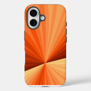 Modern Abstract Orange Red Vanilla Graphic Fractal iPhone 16 Case