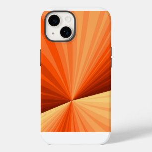 Modern Abstract Orange Red Vanilla Graphic Fractal iPhone 14 Case