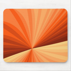 Modern Abstract Orange Red Vanilla Graphic Fractal Mouse Mat