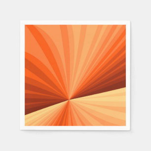 Modern Abstract Orange Red Vanilla Graphic Fractal Napkin