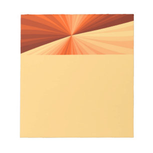 Modern Abstract Orange Red Vanilla Graphic Fractal Notepad