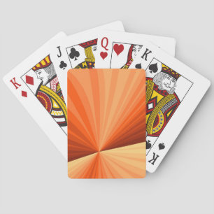 Modern Abstract Orange Red Vanilla Graphic Fractal Playing Cards