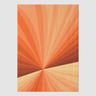 Modern Abstract Orange Red Vanilla Graphic Fractal Tissue Paper