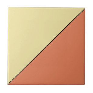 Modern Abstract Orange Yellow Geometric Triangle Tile
