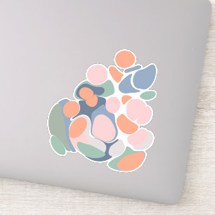 Modern Abstract Organic Shapes Art in Earthy Colou