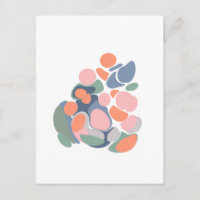 Modern Abstract Organic Shapes Art in Earthy Colou