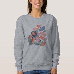 Modern Abstract Organic Shapes Art in Earthy Colou Sweatshirt