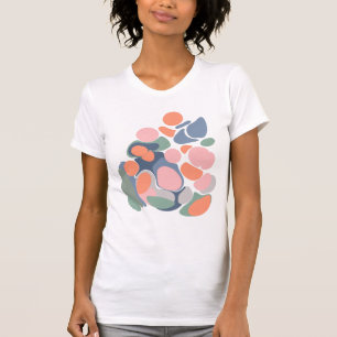 Modern Abstract Organic Shapes Art in Earthy Colou T-Shirt
