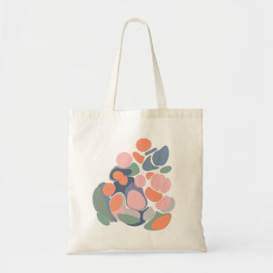Modern Abstract Organic Shapes Art in Earthy Colou Tote Bag