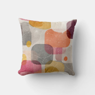 Modern Abstract Organic Shapes Throw Pillow – Eart