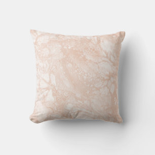 Modern Abstract Paint Pour Neutral Beige & White Cushion