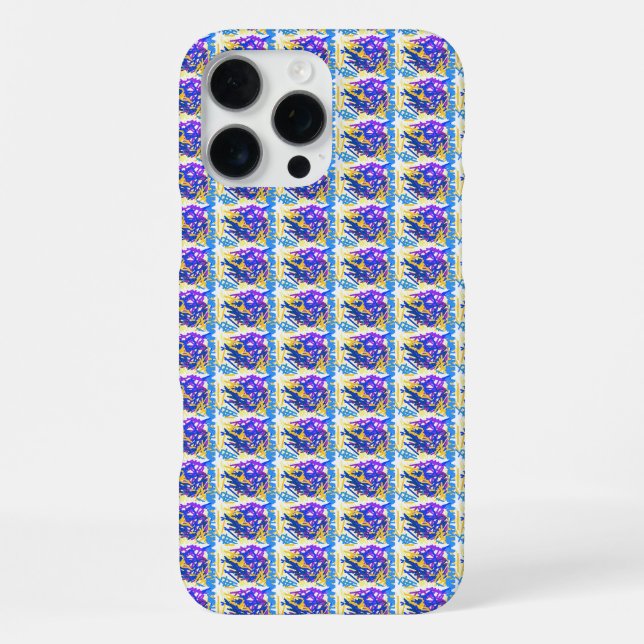 Modern Abstract Paint Splash iPhone Case (Back)