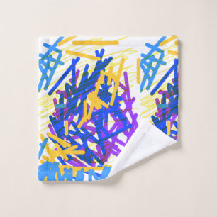 Modern Abstract Paint Splash Wash Cloth