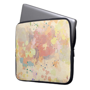 Modern Abstract Paint Splashes Laptop Sleeve