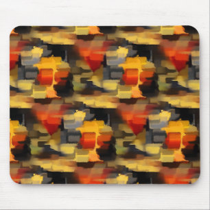 Modern Abstract Paint Squares Mouse Mat