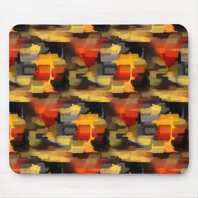 Modern Abstract Paint Squares Mouse Mat (Front)