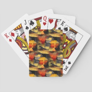 Modern Abstract Paint Squares Playing Cards