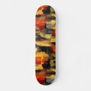 Modern Abstract Paint Squares Skateboard