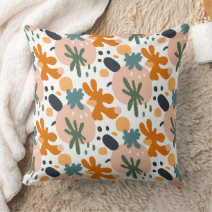 Modern Abstract Paint Strokes Pattern Cushion