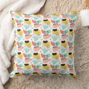 Modern Abstract Paint Strokes Pattern Cushion