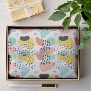 Modern Abstract Paint Strokes Pattern Tissue Paper