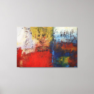 Modern Abstract Paint Wrapped Canvas - 2 Canvases