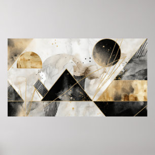 Modern abstract painted background poster