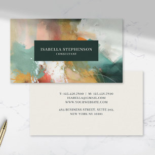 Modern Abstract Painted Professional Business Card