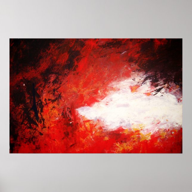 Modern Abstract Painting Art Print Red Creative (Front)