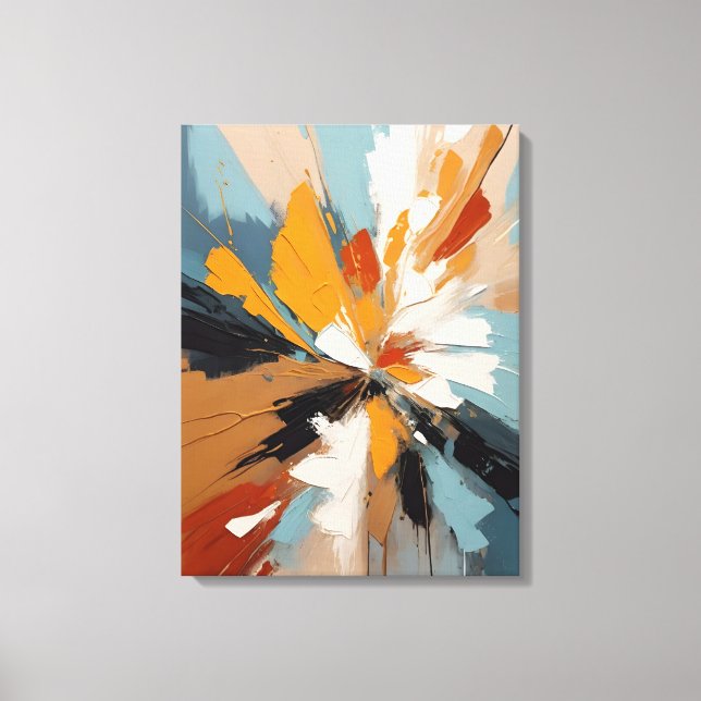 Modern Abstract Painting Canvas Print (Front)