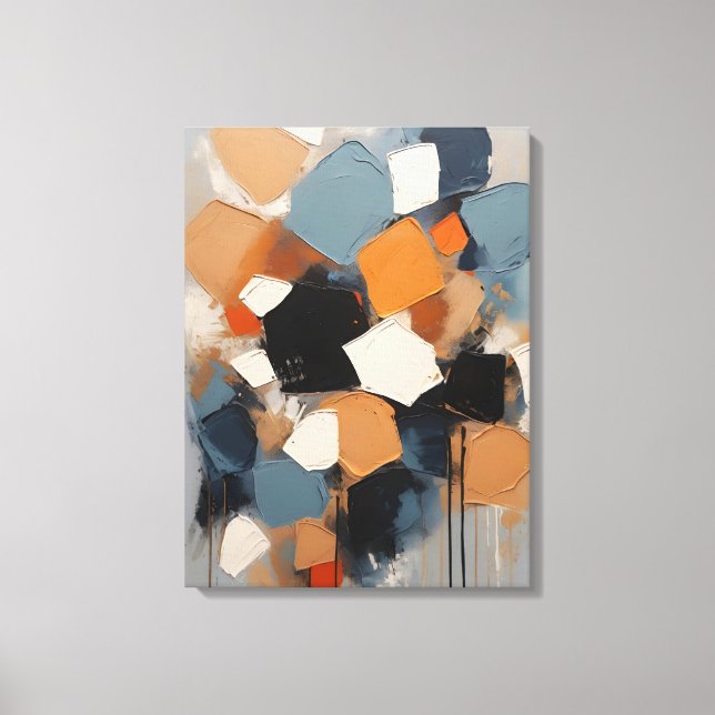 Modern Abstract Painting Canvas Print (Front)