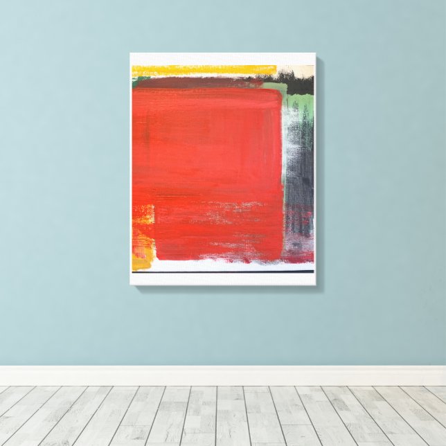 Modern Abstract Painting on Canvas Print (Insitu(Wood Floor))
