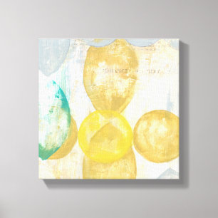 Modern Abstract Painting on Newsprint Canvas Print