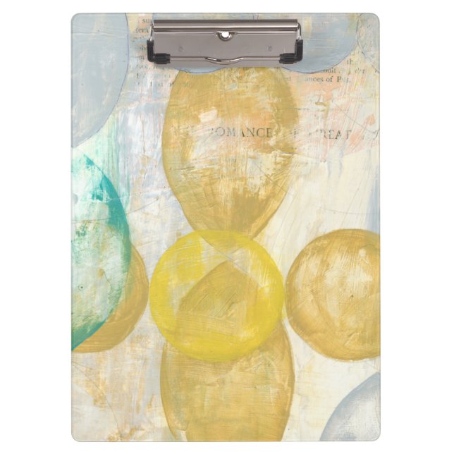 Modern Abstract Painting on Newsprint Clipboard (Front)