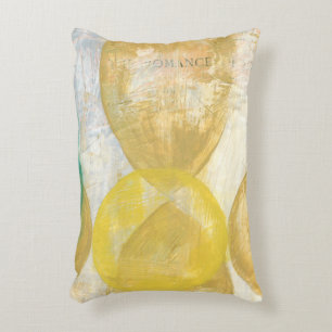 Modern Abstract Painting on Newsprint Decorative Cushion