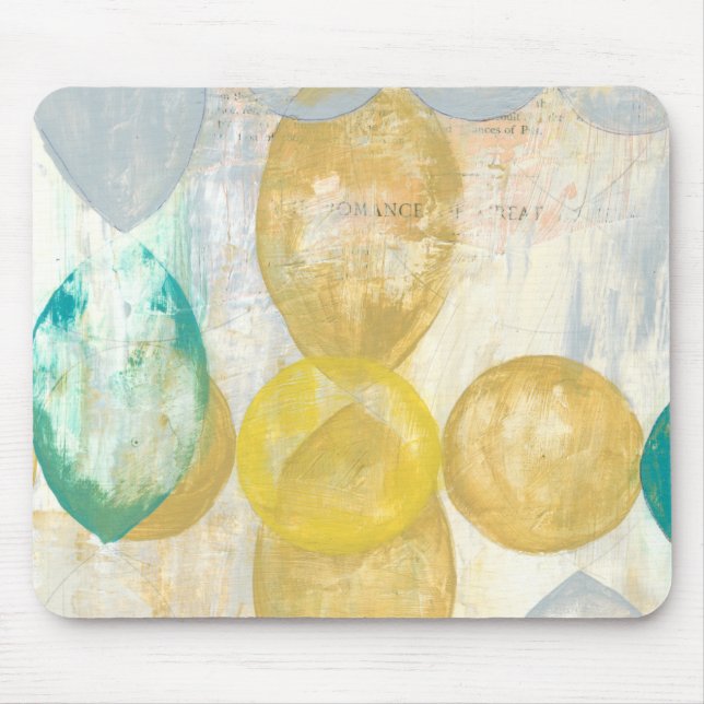 Modern Abstract Painting on Newsprint Mouse Mat (Front)