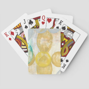 Modern Abstract Painting on Newsprint Playing Cards