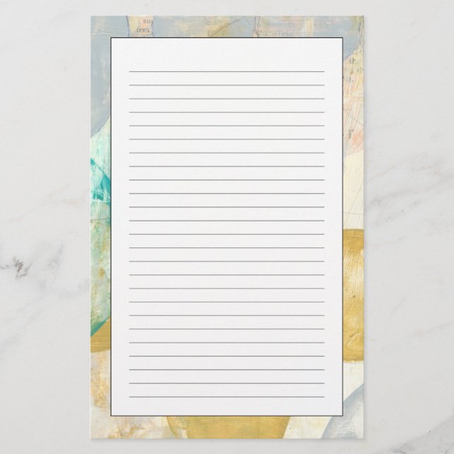 Modern Abstract Painting on Newsprint Stationery (Front)