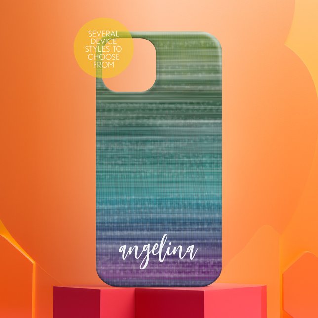 Modern Abstract Painting with White Script Name Case-Mate iPhone Case (Modern Abstract Phone Case)