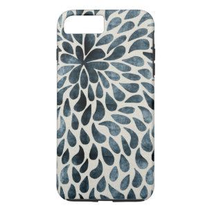Modern Abstract Paisley Flower in Blue and White iPhone 8 Plus/7 Plus Case