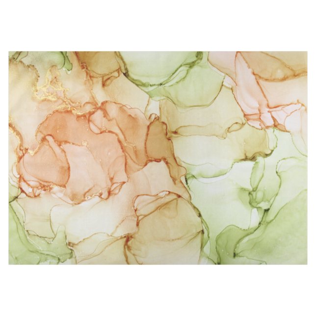 Modern Abstract Pastel Green Coral Tablecloth (Front (Horizontal))